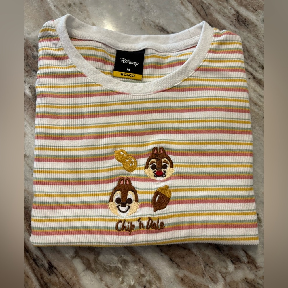 Disney Chip & Dale Girls Embroidered Medium T-Shirt